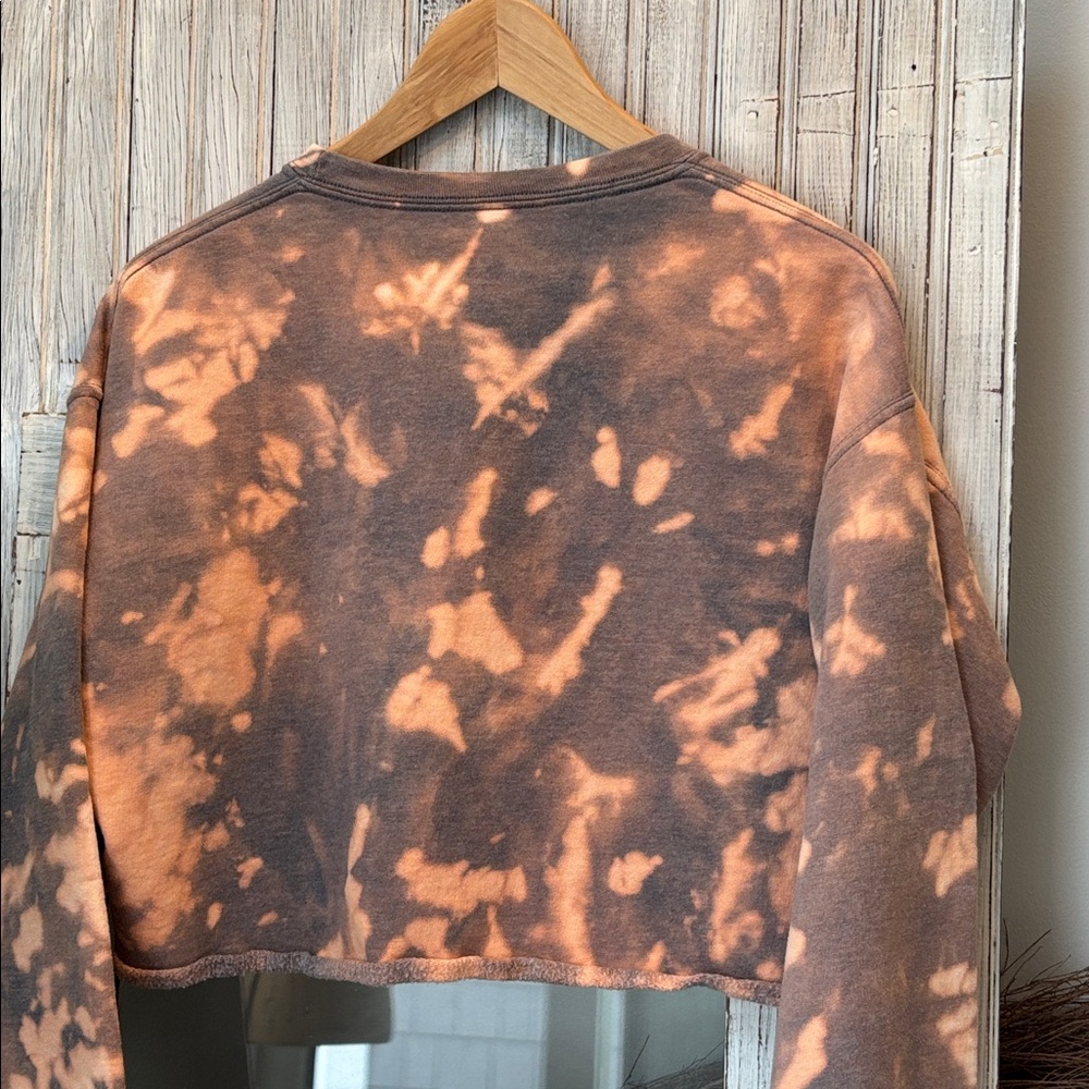 Fruit of the Loom Tie Dye Cropped Sweatshirt Size L - Picture 4 of 6